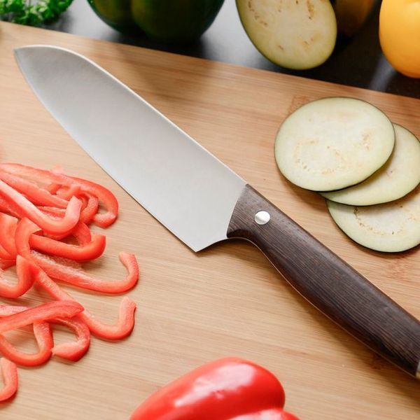 Santoku knife BergHOFF Redwood 17.5 cm with stainless steel. BergHOFF1307159 photo