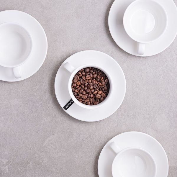 Set of 4 cups and saucers for coffee Ardesto Imola 240 ml. ArdestoAR352I photo