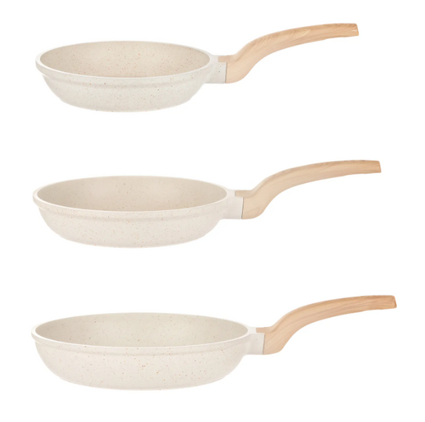 Set of 3 Kasanova Eco White frying pans. LEGOURMETМАС031305НОК photo