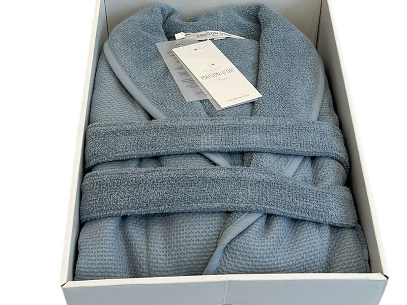 Халат мужской Maison D'or Quattro, Blue, Серо-голубой, XL (58/60 размер) quatro-blue-xl фото