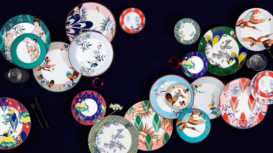 Підстановочна тарілка "Meissen Collage", Різнокольоровий, Чорний, 33 см MEISSEN_79A580-41478-1 фото