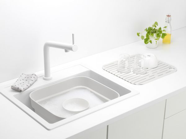 Dishwashing bowl with drying rack Brabantia 37.4 cm white. Brabantia302688 photo