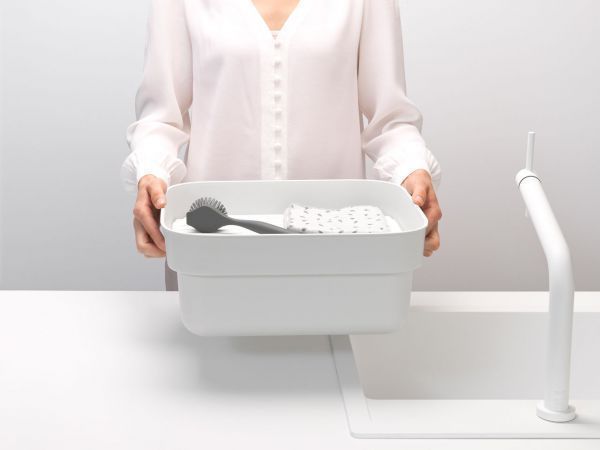 Dishwashing bowl with drying rack Brabantia 37.4 cm white. Brabantia302688 photo