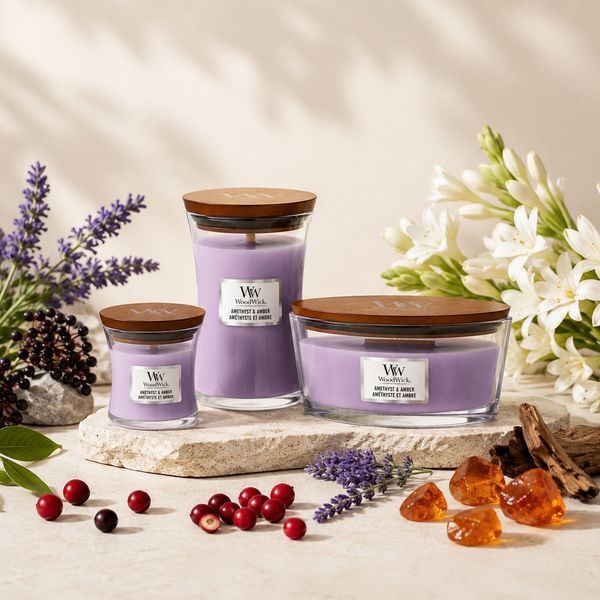 Ароматична свічка Woodwick Amethyst & Amber Woodwick_1632300E_453 фото