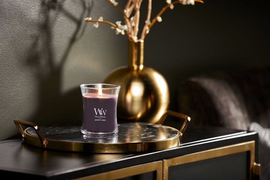 Ароматична свічка Woodwick Amethyst & Amber Woodwick_1632300E_453 фото