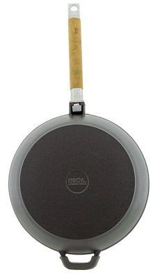 Biola 24 cm cast iron frying pan, black matte enamel. Biol03246E photo
