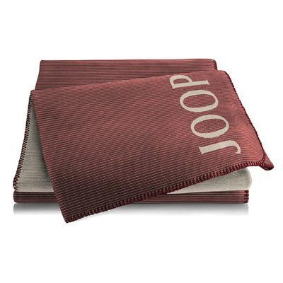 Бавовняний плед JOOP! Touch, ROUGE-NATUR Червоний + Натуральний, Полуторний, 130x150 см 804686 фото