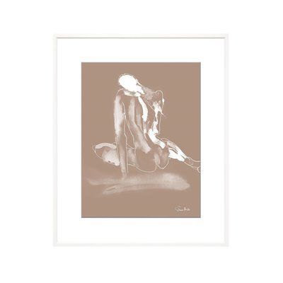 Photoprint in a frame "White on Taupe", 66 cm, 76 cm TROWBRIDGE_SHNT-MA-3/412 photo