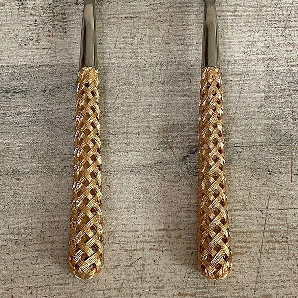 Gold Serving Utensils Set "Braid", Silver, Gold, 29 cm L_OBJET_CU3610 photo