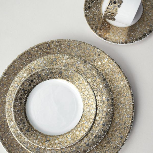 Dinner plate encrusted with gold "Ellington" CASKATA_DINL-115 photo