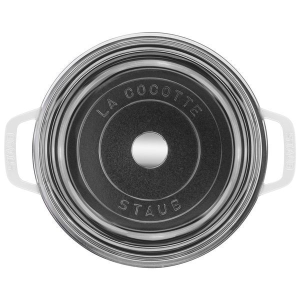 Кастрюля Staub Cast Iron 3,8 л белая со стеклянной крышкой Staub11412402 фото