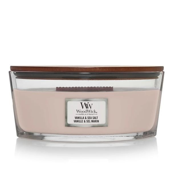 Vanilla and Sea Salt Scented Candle Woodwick Ellipse Vanilla Sea Salt Scented Candle Woodwick_76191E_453 photo