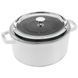 Кастрюля Staub Cast Iron 3,8 л белая со стеклянной крышкой Staub11412402 фото 1