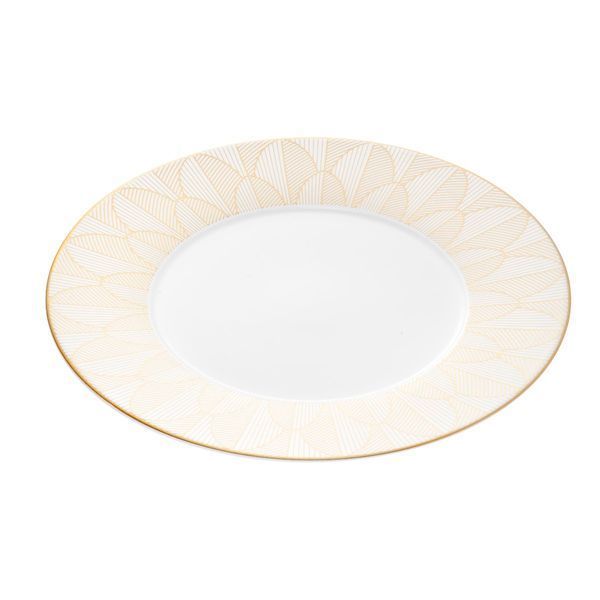 Lunch plate encrusted with gold "MALMAISON IMP&Eacute;RIAL" CHRISTOFLE_7688115 photo