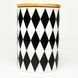 Set of jars for bulk products BonaDi Geometry 3 pcs 650 ml ceramic with bamboo lid, white with black. BonaDi304-941 photo 6