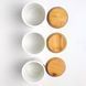 Set of jars for bulk products BonaDi Geometry 3 pcs 650 ml ceramic with bamboo lid, white with black. BonaDi304-941 photo 8