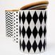 Set of jars for bulk products BonaDi Geometry 3 pcs 650 ml ceramic with bamboo lid, white with black. BonaDi304-941 photo 2