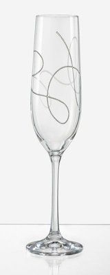 Glasses Bohemia Viola (String) 190ml for champagne 2pcs. Bohemia40729/190/QH013 photo