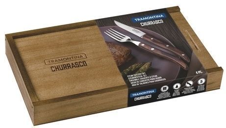 Tramontina Barbecue Polywood 4-piece grill tool set in a box Tramontina29899/520 photo