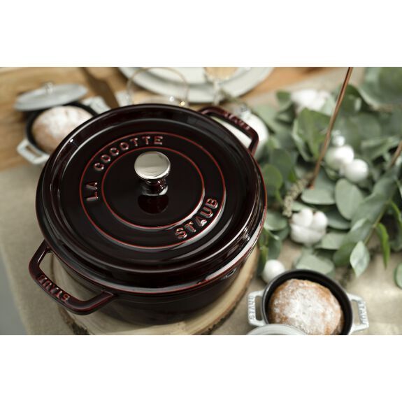 Кастрюля Staub Cast Iron 5,2 л бордовая с крышкой Staub1102687 фото