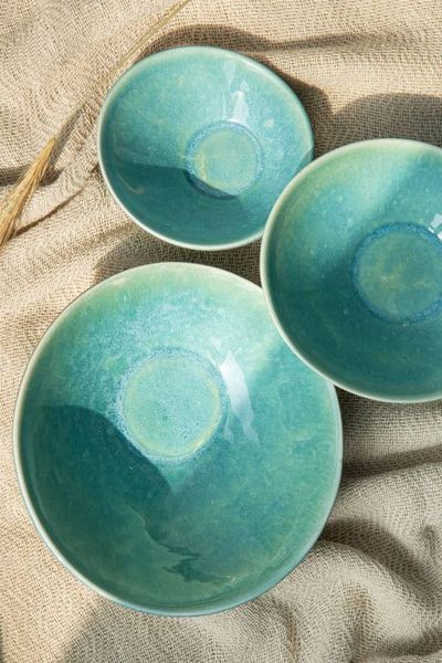 Dovbysh Porcelain Garna 18 cm turquoise salad bowl Dovbysh Porcelain100025 photo