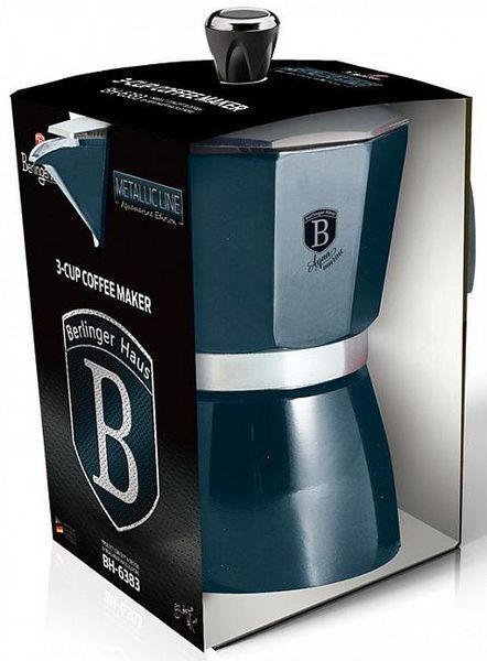 Гейзерная кофеварка 150 мл Berlinger Haus Metallic Collection на 3 чашки Berlinger HausBH-6383 фото
