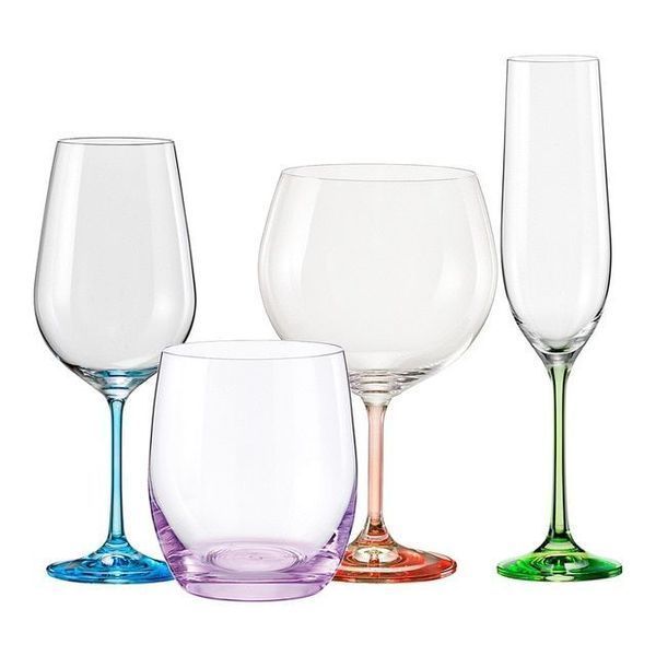 Set of 4 wine glasses Bohemia Rainbow 820 ml. Bohemia40767 820S D4641 photo