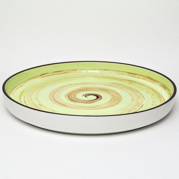 Wilmax Spiral Pistachio 28 cm serving plate. WilmaxWL-669120 / A photo