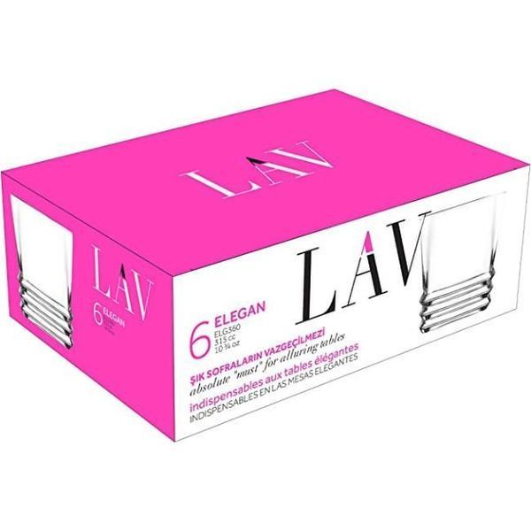 Набор из 6 стаканов для виски LAV Elegan 315 мл LAVELG360 фото