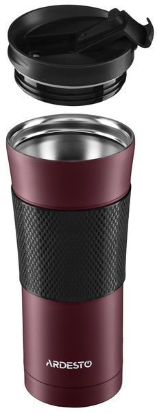 Ardesto To Go 0.45L Thermocup stainless steel, burgundy. ArdestoAR2645SMR photo