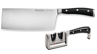 Set of knife and sharpener W&uuml;sthof Classic Ikon black. W&uuml;sthof100000007 photo