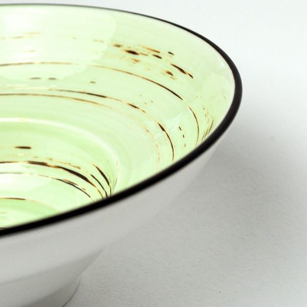 Тарілка для пасти Wilmax Spiral Pistachio 800 мл 20 см WilmaxWL-669122 / A фото
