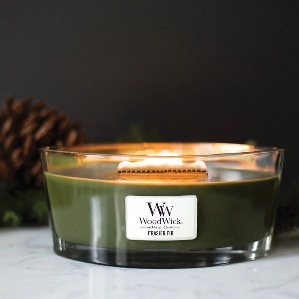 Ароматична свічка з ароматом свіжозрізаної ялини Woodwick Ellipse Frasier Fir Woodwick_76175E_453 фото