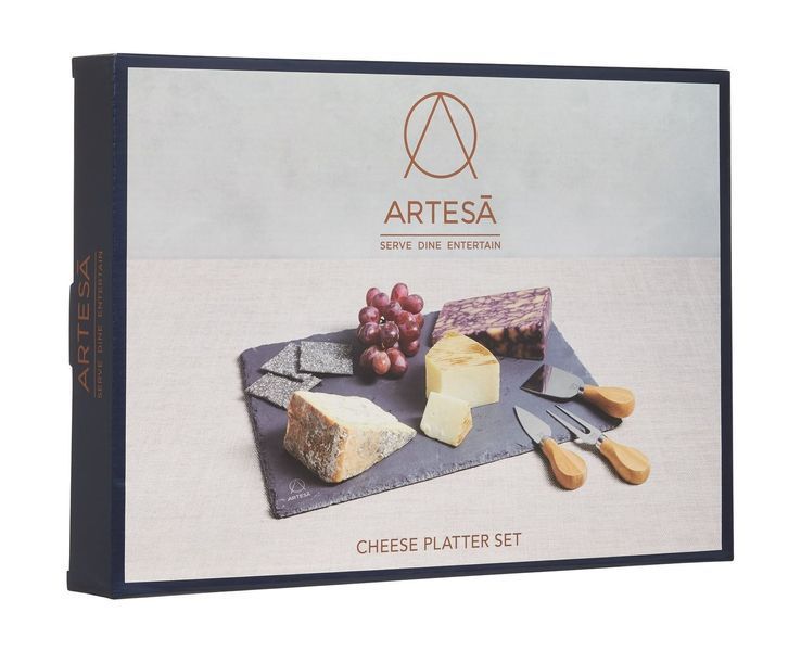 Дошка для сиру (комплект, 3 Ніжа) Artesa SLATE CHEESE PLATTER SET, 35X25CM, в коробці (ARTCHEESESLATE) ArtesaARTCHEESESLATE фото