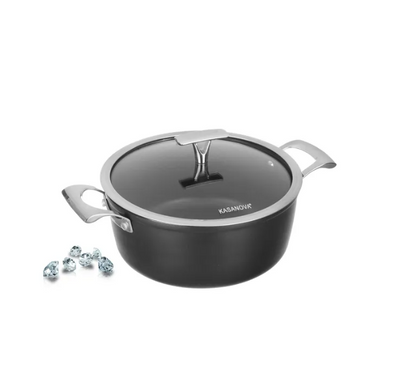 Kasanova Black Diamond Pot with Lid, 24 cm, 3.1 L KasanovaLEI003125NOC photo