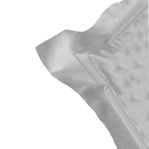 Pillowcase with Jacquard Piping and Border "Platino" QUAGLIOTTI_03513506-104 photo