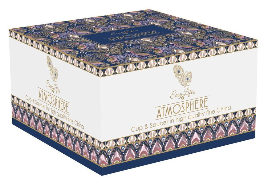 Чашка с блюдцем Easy Life ATMOSPHERE PEACOCK 400 мл. (R1454-MOS8) Easy LifeR1454-MOS8 фото