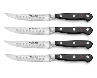 Set of 4 W&uuml;sthof Classic black steak knives. W&uuml;sthof100000010 photo