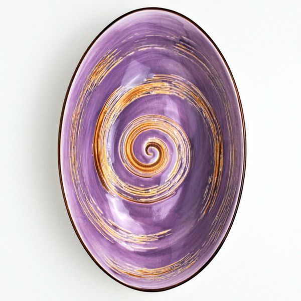 Wilmax Spiral Lavender 25x16.5x6 cm deep dish, oval-shaped. WilmaxWL-669740 / A photo