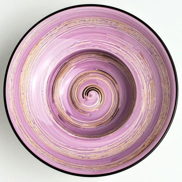 Тарілка для пасти Wilmax Spiral Lavender 800 мл 20 см WilmaxWL-669722 / A фото
