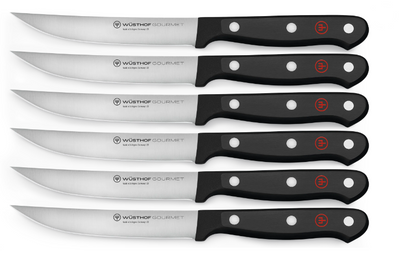 Set of 6 W&uuml;sthof Gourmet black steak knives. W&uuml;sthof100000011 photo
