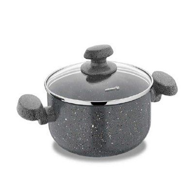 Korkmaz Mia Granit 30*13.5 /9L round pot, with lid. KorkmazA2807 photo
