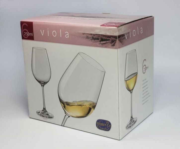 Set of 6 wine glasses Bohemia Viola 250 ml. Bohemia40729 250 photo