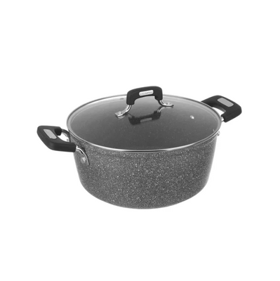 Pot Kasanova New Petra Dark 28 cm 8 l with lid. KasanovaLEI000855NOC photo