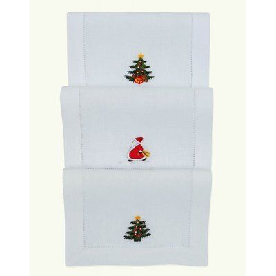 Салфетка cocktail Santa Claus Cocktail napkin Santa Claus and Fir tree ERI_TEXTILES_NQ11-1-65-1 фото