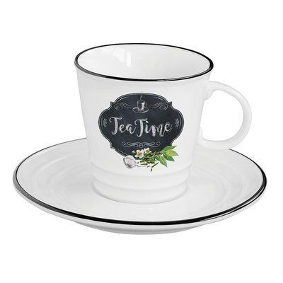 Чашка з блюдцем Easy Life KITCHEN BASIC TEA 300 мл. (R1601-KIBT) Easy LifeR1601-KIBT фото