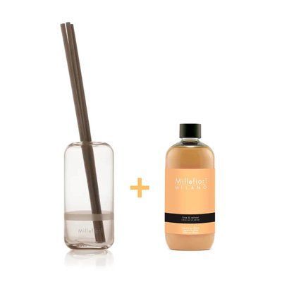 Set Brown Vial + Refil Lime & Vetiver Millefiori Milano Millefiori_Milano_FRM90CADO-7REMLR photo
