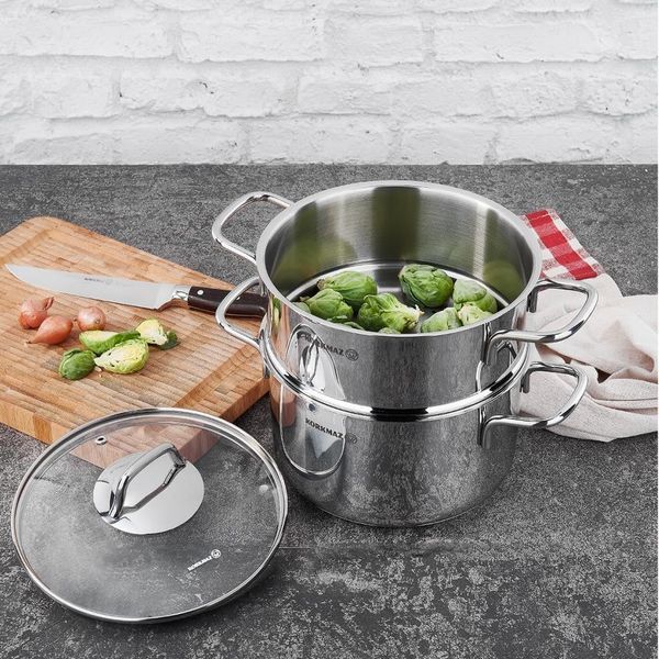 Korkmaz Perla 22x11 cm / 4 L round pot, with lid. KorkmazA1656 photo