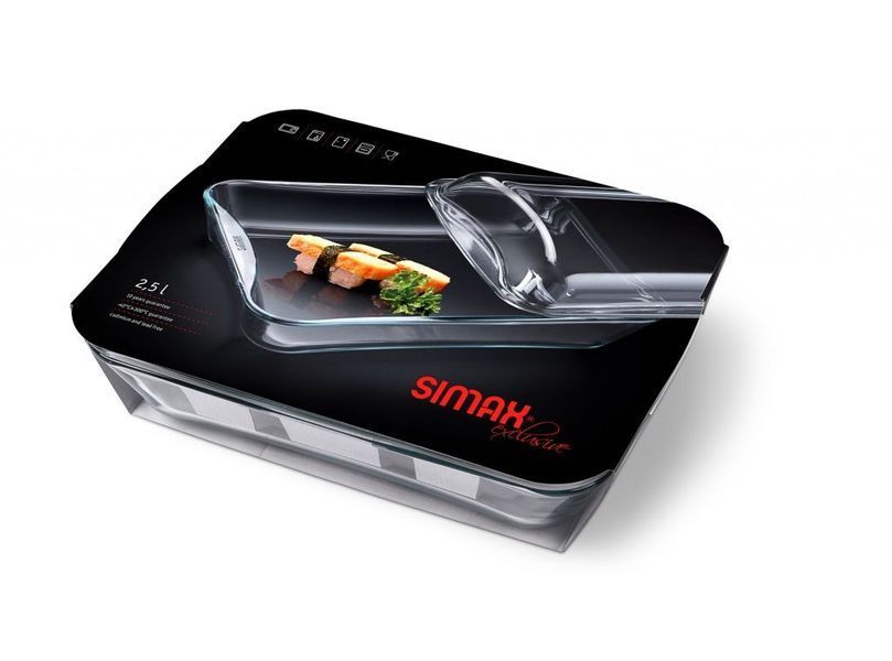 Гусятница Simax Exclusive 2,5 л прямоугольная, с крышкой Simaxs7216-7576/D/L фото