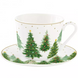 Tea cup with saucer Easy Life Festive Trees 400 ml, New Year's Easy Life111004444 photo 1